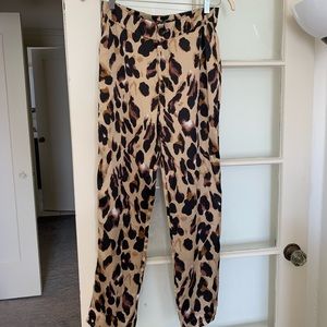 Nasty Gal leopard dress pants NWT, $20
